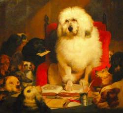 Painting of Standard Poodle 1840