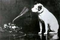 'Nipper' with wax cylinder phonograph
