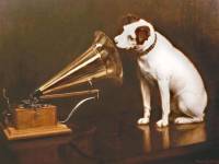 'His Masters Voice' with Gramophone