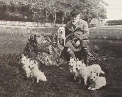 Colonel Malcolm with his Westies